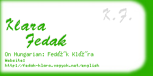 klara fedak business card